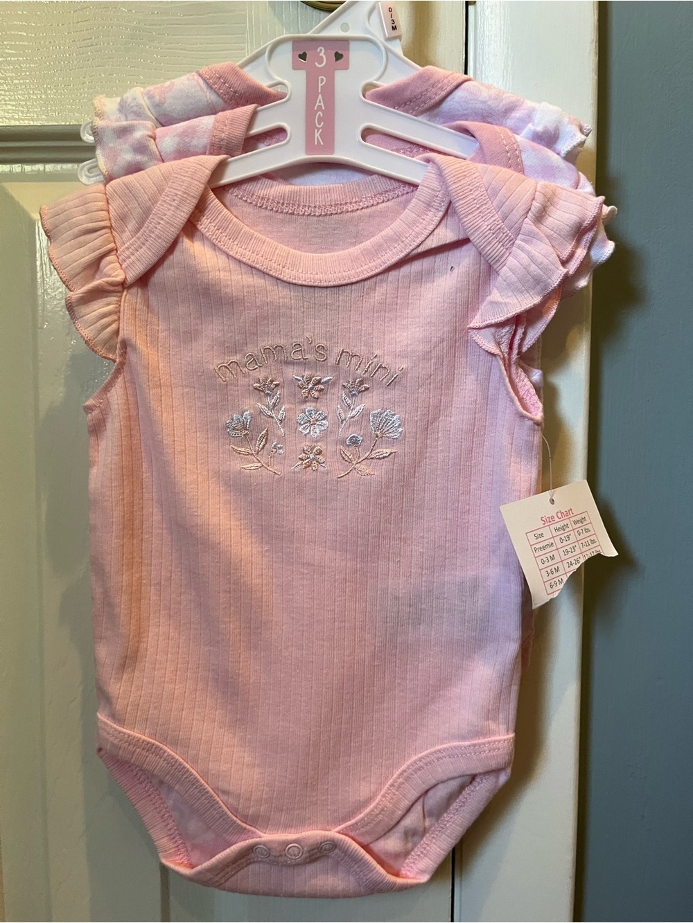 3 pack baby girl onesies